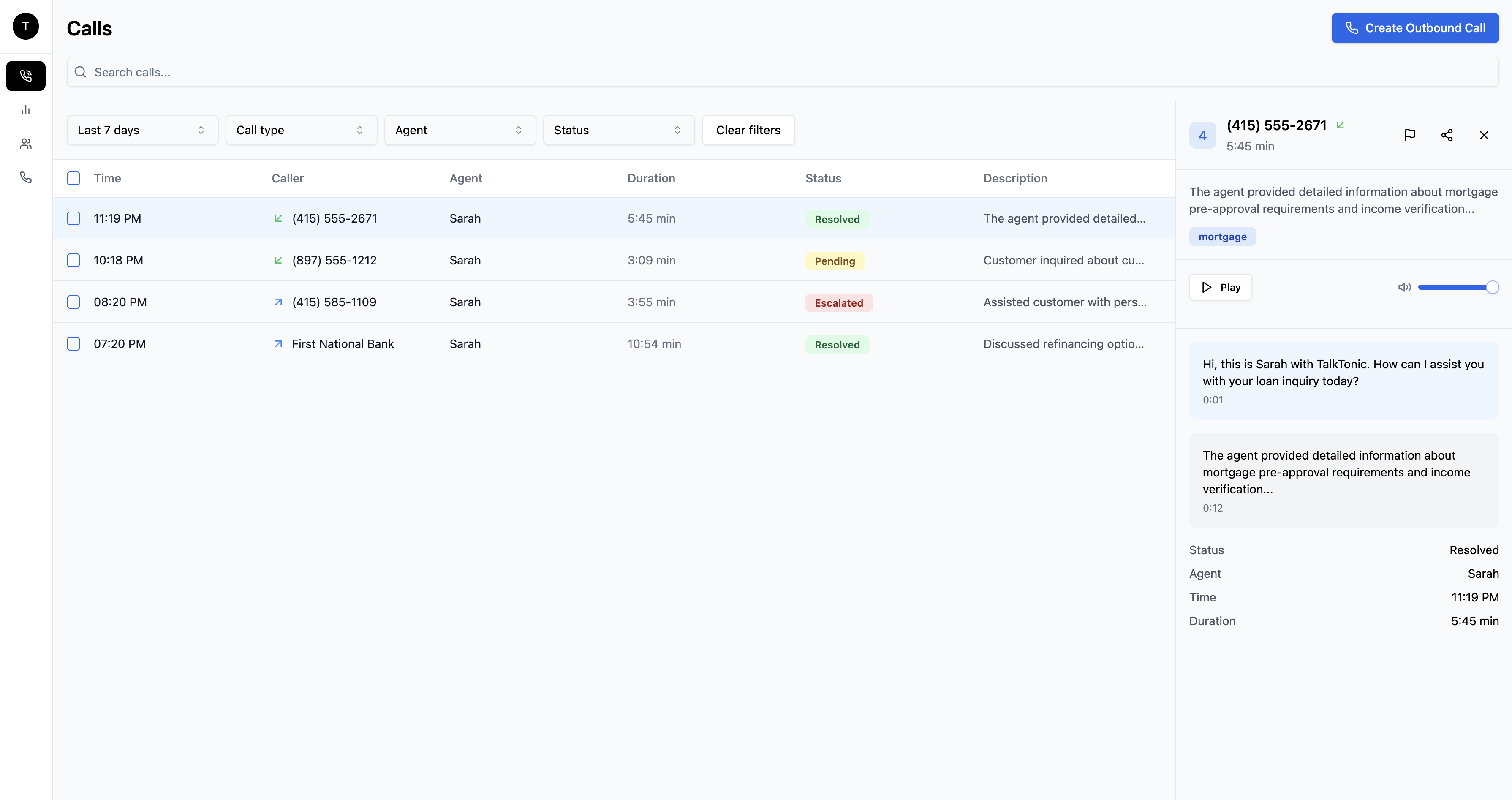 Teller AI Dashboard